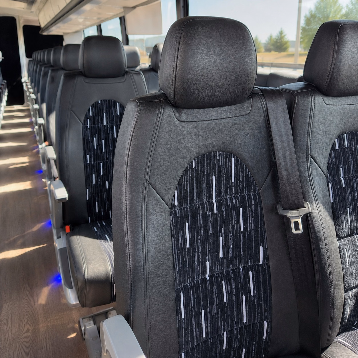 lansing charter bus interior
