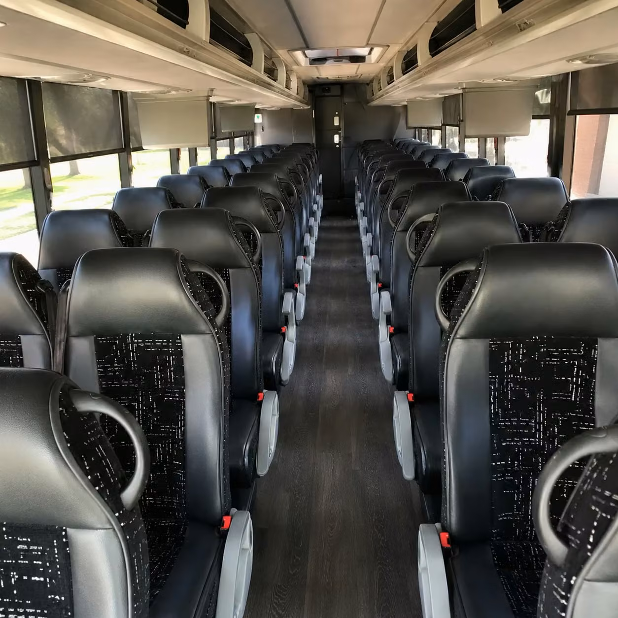 lansing charter bus rental interior